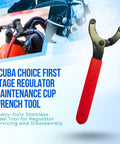 6.25 Inch Cup Wrench For First Stage Regulator Maintenance And Repair, pro grade durable tool with firm grip.