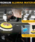 All In One Pro Grade Drill Polishing Kit for DIYers with premium alumina pad polishing a car surface