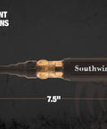 Dual Function Reaming Screwdriver For Inside And Outside Conduit With Cushioned Grip Removable Head Power Drill Compatible Pro Grade Heavy Duty Tool showing size measurement specifications 7.5 inches by 1.25 inches