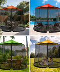 7.5 To 10 Ft Patio Mosquito Netting For Outdoor Umbrellas And Garden Spaces, Easy Install With Adjustable Elastic Cord And Zip Closure