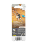 Packaging of G-Series Dual Chamber Carabiner Size 3 One Pack Black Grab-And-Go Key Clip With Dual Gates and attached keys