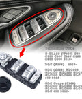 Mercedes Benz Power Window Switch Button Replacement for C300 C400 C43 AMG C63 AMG GLC300 GLC350e 2015 2020 2016 2019 W205 X253 C253 Black Plug And Play Easy Install OEM Style Replaces 2229056800