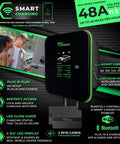 Level 2 EV Charger 48 Amp Wall Mount For Garage Beefed Up Fast Home Charging Station With NEMA 14 50 Outlet J1772 Connector