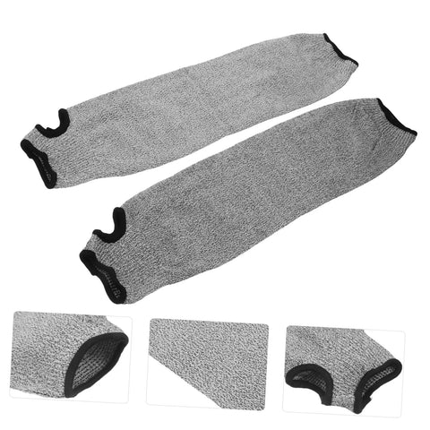 Two Pack Cut Resistant Arm Sleeves Slash Proof Forearm Guards For Welding And Yard Work Heavy Duty Anti Scrap Cover For Mechanics And Butchery Durable PE Material Gives Legit Protection While Handling Sharp Tools Through Heavy Use