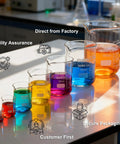7 Piece Glass Beaker Set For Lab And Classroom With Printed Graduations 10Ml To 1000Ml Borosilicate Glass Griffin Beakers