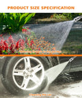 All Metal Sprayer Wand For One Half Inch Hose Quick Connectors spraying water on plants and car wheel
