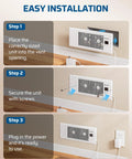 Installation steps for Quiet 4x12 Inch Register Booster Fan with Remote Control and Smart Thermostat in white vent.