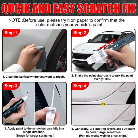 Tutorial on using Buick White Frost Tricoat Touch Up Paint Kit For Cars - 2 In 1 Scratch Remover Pen With Disposable Micro Applicators.