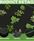 Garden Weed Barrier Fabric With Pre-Punched 132 Planting Holes For Quick No-Fuss Planting 4ft by 33ft woven geotextile mat