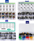 2830 Piece All In One DIY Electronics Components Kit with resistors, capacitors, LEDs, triodes, stored in transparent cases for Arduino.