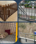 Kid And Pup Safe Rope Net for balcony railings 3x6 ft knotless polyester safety netting for stairs and bunk beds.