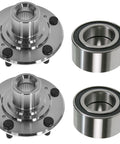 Two Front Wheel Hub Bearing Kits For Civic 2012 2013 2014 2015 DX EX GX LX Excludes Si EXL Models With Wheel Speed Sensor Encoders
