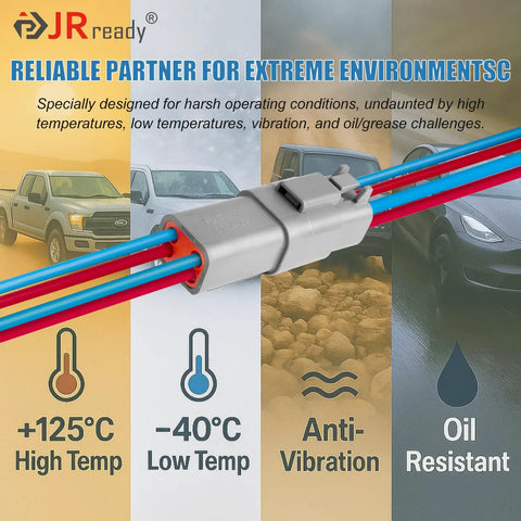 Pro Grade Deutsch Connector Kit With Turret Crimp Tool For DT DTM DTP DTHD Series, all-climate automotive connectors