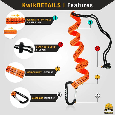 Tsunami Bundle Premium Braided Rope Vertical Lifeline With Safety Harness Lanyard featuring durable bungee strap and carabiner.