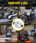 Heavy Duty Cr Mo Steel Stud Extractor Set With 1/4 And 3/8 Drive yanking stripped bolts in action during field test.