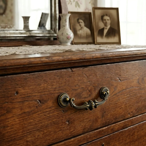 Vintage dresser with oil rubbed bronze drawer pull from 6 pack with 5 inch hole centers for cabinet restoration