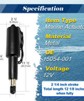 12V Boat Trim Tab Actuator With Two And A Quarter Inch Stroke OE Replacement 15054-001 metal specification image