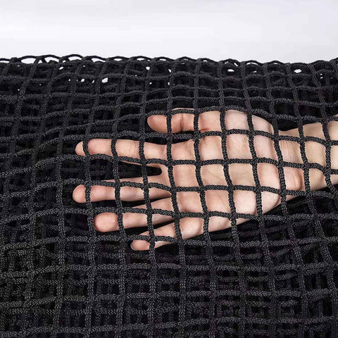 Hand testing 10x10x10 Ft Golf Batting Cage Netting For Indoor Outdoor Backyard Practice, Durable Knotless Polyester Net, 3mm Mesh With 6mm Border, Easy Setup And Removal, Frame Not Included