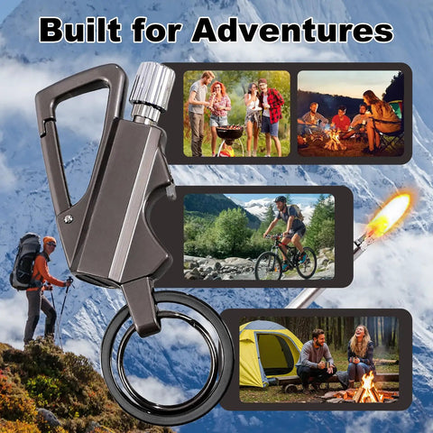 Infinity Lighter 2 Pack With Multitool Keychain Bottle Opener Reusable Waterproof Strike Anywhere Fire Starter For Outdoor Survival Forever Ready For Camping Hiking And Adventure For Men And Women