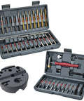 Pin Punch Set 40 Piece Steel And Brass With Hammer And Bench Block for precise metalwork and repair tasks.