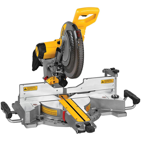 12 Inch Double Bevel Sliding Compound Miter Saw With 15 Amp 3800 RPM Motor, Includes Blade Wrench And Clamp, Beefier Crosscut Capacity, Dust Collection System Captures Over 75 Percent, Tall Sliding Fences For Crown Molding Up To 7.5 Inches