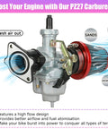 Beefed Up PZ27 Carburetor Kit Throttle Assembly Replacement For Predator 212cc 196cc engines, showing high-flow design.