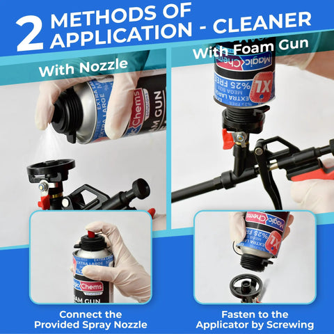 This Knockout Spray Foam Insulation Kit Includes Twelve Two Pound Expanding Sealant Cans Paired With A Smooth Firing Teflon Coated Gun That Gonna Quickly Fill Every Crack And Save You Major Cash On Energy Bills While Keeping Things Snug. Two application methods: nozzles and a foam gun, demonstration of spray techniques.