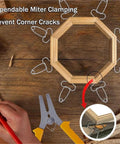 Premium Woodworking Miter Clamps Pliers Kit With Ten Durable Spring Clamps And One Adjustable Plier For Precision Cutting Secure Joints And Pro Level Finish On All Your Diy Projects Today, metal clamps on wood miter joint
