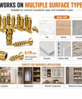 Six By Fourteen Millimeter Short Expansion Screw Set For Cabinet Hinge Repair And Fixing Loose Stripped Wood Holes With Tough Nylon Anchors To Knock Out Door Wobble Cold, displayed with multiple surface types and household applications.