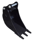 14 Inch Backhoe Bucket For 310SJ And 410SJ Backhoe Loader With 55mm Pin And 50mm Pin Included, heavy-duty steel bucket with teeth