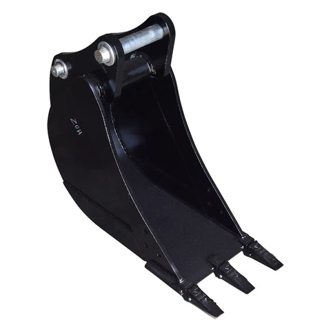 14 Inch Backhoe Bucket For 310SJ And 410SJ Backhoe Loader With 55mm Pin And 50mm Pin Included, heavy-duty steel bucket with teeth