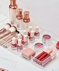 22 Piece Drawer Organizer Set With Non Slip Silicone Pads Clear 4 Size Trays For Makeup Jewelry Utensils Grab And Go Storage
