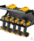 Heavy Duty Metal Power Tool Organizer Wall Mount For Five Cordless Drills Locking Drill Dock Enclosed Trailer And Garage Tool Storage Rack