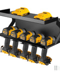 Heavy Duty Wall Mounted Drill Tool Organizer Rack with 5 Tool Slots Solid Steel Power Station for garage or shop storage