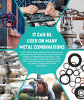 Collage of control valves, electronic devices, plug valves, high vacuum silicone grease, O-rings used in various applications.