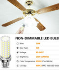 LED Corn Bulb 150W Equivalent 2500 Lumens 6500K Cool Daylight White Non Dimmable E26/E27 Base Ceiling Fan Lights packaging details