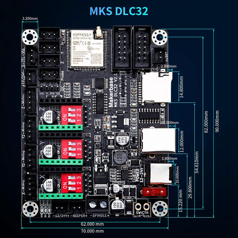 32 Bit ESP32 Offline Laser Engraver Mainboard Upgrade With WiFi And TFT Color Touch Screen For Desktop CNC And DIY Engraving