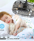 Crystal Ceiling Fan With Lights And Bluetooth Speaker Eighteen Point Eight Inches Dope Enclosed Bladeless Fandelier over sleeping child.