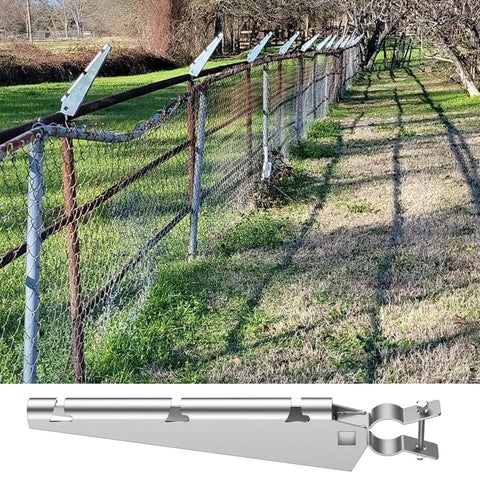 10 Pack Barbed Wire Arm For One And Three Eighths Inch Chain Link Fence Height Extender Galvanized Steel for outdoor fences installed on fence