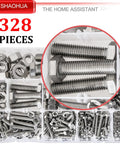 M3 M4 M5 M6 M8 M10 M12 Metric Stainless Steel Bolts And Nuts Kit 304 A2-70 Heavy Duty Flat Hex Head Screws With Nuts Gaskets