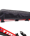 Long John Frame Bag For Bikes With Dual Duty Top Tube And Frame Storage, Side Zippers For Easy Access At Any Angle