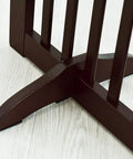 Espresso Wood Gate Support Feet For 0.75 Inch Thick Gates, 360 Degree Configurable Gate System, A Pair, Satin Finish close-up