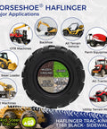 Heavy Duty Skid Steer Tire 12x16.5 Tubeless With Rim Guard 14 Ply G Load Fits Bobcat John Deere Caterpillar applications chart