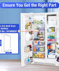 Crisper Pan Cover Replacement For Frigidaire Refrigerators 241969501 With Shelf Frame Without Glass shown in fridge.