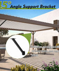 Heavy Hitter 45 Degree Angle Support Brackets Kit For Wood Post 8 Piece Set, strong carbon steel bracket for stability.