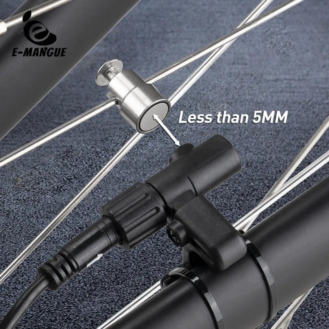 Close-up of Ebike Speed Sensor For Bafang BBS01B BBS02B BBSHD Mid Drive Motors UART Version, showing black sensor, 0-5mm induction.