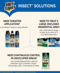 Image of Hot Shot Insect Solutions products showcasing sprays and foggers for targeted pest control applications.
