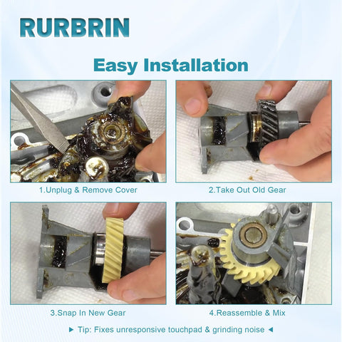 Upgraded W10112253 Mixer Worm Gear Replacement installation steps for Whirlpool KitchenAid Kenmore mixers
