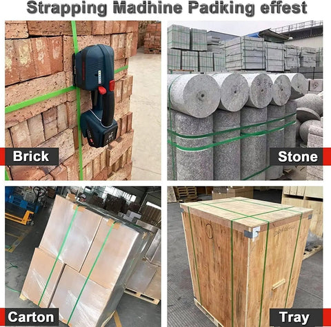 Portable Automatic Electric Strapping Machine With Lcd Screen For Hot Melting Strap Tool secured bundles of bricks, stone, cartons, and trays.