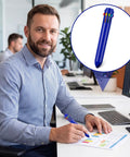 10 In 1 Multicolor Retractable Ballpoint Pens Set With 0.7mm Tips Navy Blue Barrel Includes Black Blue Red Orange Yellow Pink Brown Light